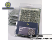 Frozen Green 6mm Static Grass Tufts – Self-Adhesive Wargaming Terrain Flock for Bases, Dioramas, Miniatures