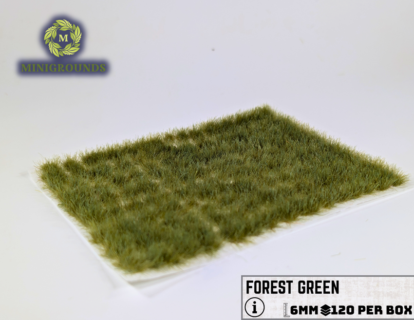 Static Grass Tufts – Forest Green 6mm | Self-Adhesive Wargaming Terrain Basing