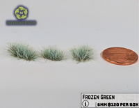 Frozen Green 6mm Static Grass Tufts – Self-Adhesive Wargaming Terrain Flock for Bases, Dioramas, Miniatures