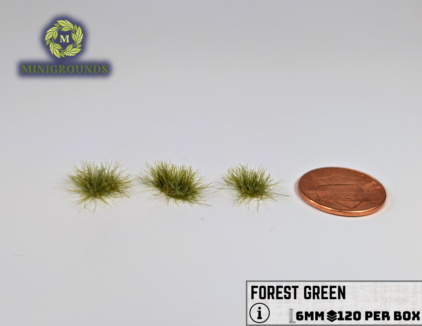 Static Grass Tufts – Forest Green 6mm | Self-Adhesive Wargaming Terrain Basing