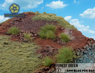 Static Grass Tufts – Forest Green 6mm | Self-Adhesive Wargaming Terrain Basing