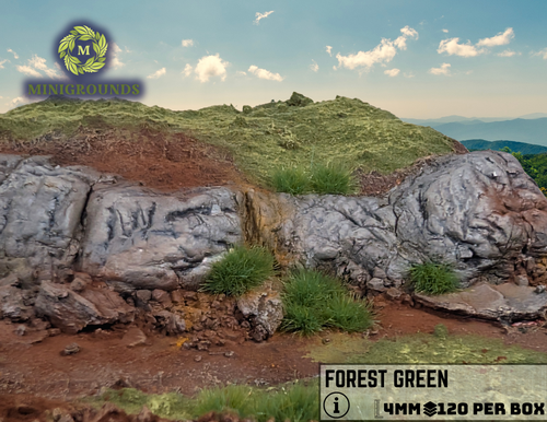 Static Grass Tufts 4mm – Forest Green | Wargaming Terrain Basing Miniatures
