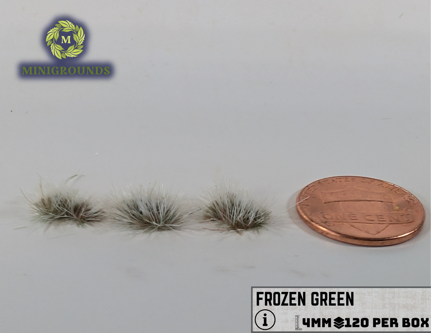 Static Grass Tufts – Frozen Green 4mm | Self-Adhesive Wargaming Terrain Basing