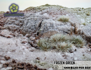Static Grass Tufts – Frozen Green 4mm | Self-Adhesive Wargaming Terrain Basing