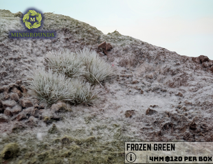Static Grass Tufts – Frozen Green 4mm | Self-Adhesive Wargaming Terrain Basing