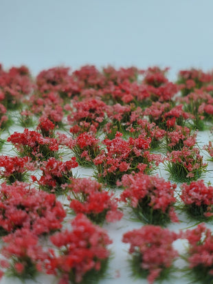 Self-Adhesive Static grass Tufts -4mm- -Red Wildflowers-