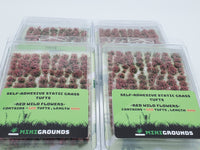 Self-Adhesive Static grass Tufts -4mm- -Red Wildflowers- - MiniGrounds