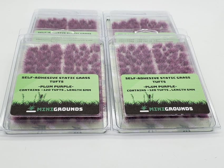 Adhesive Static grass Tufts -6mm- -Plum Purple-