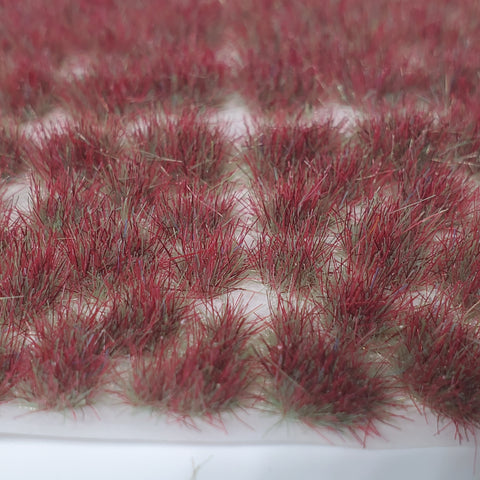 Adhesive Static grass Tufts -4mm- -Red Bladed Grass-