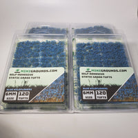 Adhesive Static grass Tufts, 6mm, Blue Wildflowers