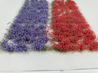 Adhesive Static grass Tufts -4mm- -Violet/Red Flowers-