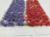 Adhesive Static grass Tufts -4mm- -Violet/Red Flowers-