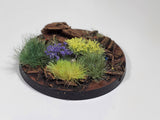 Adhesive Static grass Tufts -4mm- -Violet/Yellow Flowers-