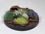 Adhesive Static grass Tufts -4mm- -Violet/White Flowers-