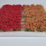 Adhesive Static grass Tufts -6mm- -Red/Orange Flowers-