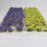 Adhesive Static grass Tufts -6mm- -Violet/Yellow Flowers-