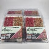 Adhesive Static grass Tufts -6mm- -Red/Orange Flowers-