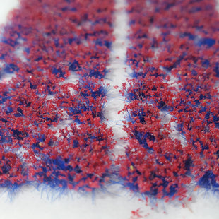 Adhesive Static grass Tufts -4mm- -Red Flowers-