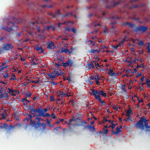 Adhesive Static grass Tufts -4mm- -Red Flowers-