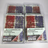 Adhesive Static grass Tufts -6mm- -Violet/Red Flowers-