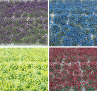 Adhesive Static grass Tufts -4mm- -Mixed Wildflowers-