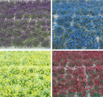 Adhesive Static grass Tufts -4mm- -Mixed Wildflowers-