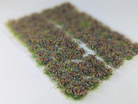 Adhesive Static grass Tufts -4mm- -Multicolored Flowers-