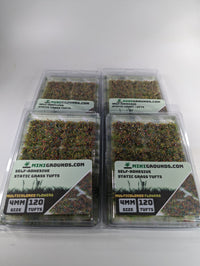 Adhesive Static grass Tufts -4mm- -Multicolored Flowers-