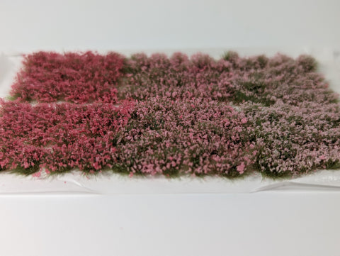 Adhesive Static grass Tufts -4mm- -Pink Flowers-