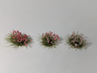 Adhesive Static grass Tufts -6mm- -Pink Flowers-