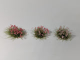Adhesive Static grass Tufts -6mm- -Pink Flowers-