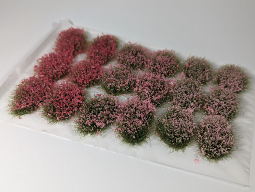 Adhesive Static grass Tufts -6mm- -XL Pink Flowers-